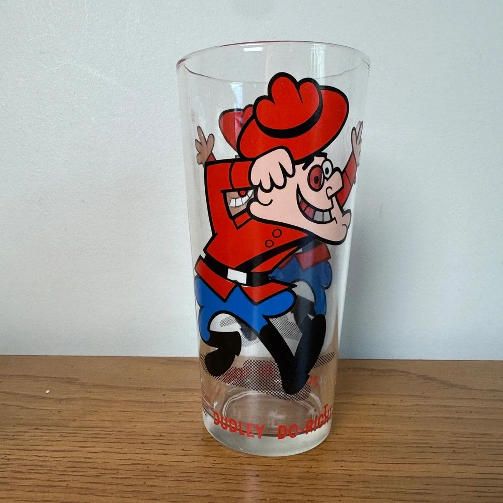 Vintage Dudley Do-Right Glass P.A.T. Ward Productions Rocky‎ Bullwinkle